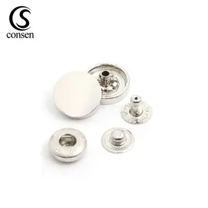 Four parts press on custom blank metal snap button for jacket shirt
