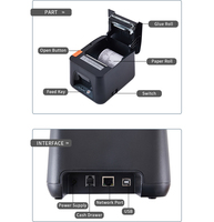 Impresora de Recibos POS de 80 mm con Cortador Automático, Papel Térmico, Compatible con Android, Interfaz USB, 1 Año de Garantía, Alta Resolución de 203 dpi, en Stock