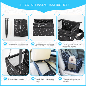 Nobleza pieghevole e lavabile seggiolino auto per cani per animali domestici seggiolino auto di sicurezza per cani e gatti da viaggio borse Premium per animali domestici - Product Image 6