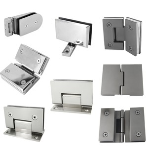 Arno Stainless Steel Glass Hinges 304 Material Surface Mount For Bathroom Door Hardware - Product Image 2