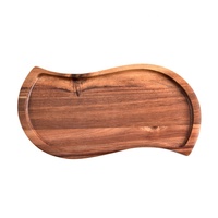 Plateau ovale en bois jetable de petite taille, inspiré du thé de l'après-midi, pour la restauration – Stock usine