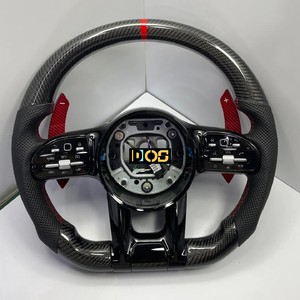 พวงมาลัยรถยนต์สำหรับ Mercedes <span class=keywords><strong>Benz</strong></span> C43 GLC63 E53 CLS53 A220 <span class=keywords><strong>S560</strong></span> GLE63 E63 S63 G63 G65 GT63 W177พวงมาลัยคาร์บอนไฟเบอร์ - Product Image 5
