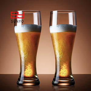 Vaso de Cerveza Transparente Clásico SUNYO con Logotipo Personalizado, Vaso de Cerveza de Cristal Soplado a Mano, Vasos Populares para Beber - Product Image 6