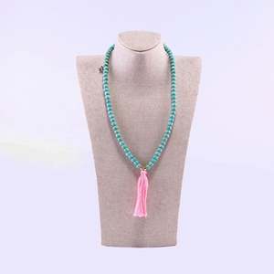 Boho Coloré En Bois Perlé Bijoux Vintage Charme Glands Pendentif Bohème Collier pour Femmes Fille - Product Image 6