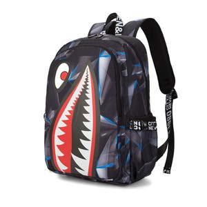 <span class=keywords><strong>Mochila</strong></span> Escolar Primaria para Niños, Impermeable, Transpirable, con Cierre, Correa con Cojín de Aire, Estampado de Boca de Tiburón, Ligera y Sencilla - Product Image 5