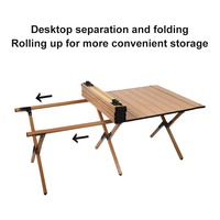 Grande table pliante en métal pour camping et cuisine/salle de sport, portable pour pique-nique en famille et voyages