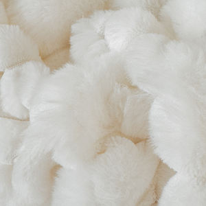 Parure de lit de luxe en fausse <span class=keywords><strong>fourrure</strong></span> de lapin jacquard 4 pièces, comprenant une housse de couette moelleuse et confortable, une jupe de lit à volants imprimée et un drap-housse - Product Image 5