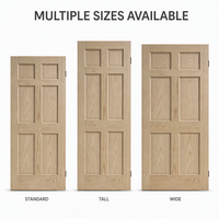 Porte intérieure en chêne naturel, style français, 10 panneaux vitrés, deux colonnes, cinq rangées, taille personnalisée pour la maison