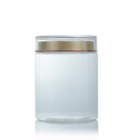 Bouteille cylindrique transparente en PET de 300 ml (16 oz) pour compléments alimentaires et médicaments traditionnels chinois, double paroi en PS