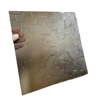 Venta al por mayor de hojas de vidrio estampado de bronce Karatachi en 3mm 4mm 5mm textura para decoraciones de dormitorio de cocina
