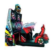 Simulateur de course automobile coloré pour parc d'attractions, machine de jeu vidéo d'arcade à monnayeur