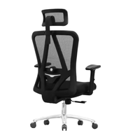 Chaise de bureau ergonomique à dossier haut en maille avec appui-tête réglable, soutien lombaire, accoudoirs, hauteur réglable, pivotante, repose-pieds pour bureau à domicile