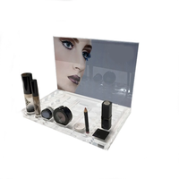 Lucite testeur de produit de soins personnels affichage Perspex parfum POP comptoir présentoir noir acrylique cosmétiques Glorifier unité
