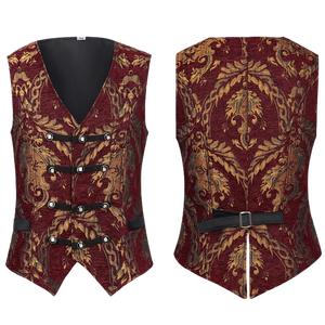 Gilet pour homme <span class=keywords><strong>de</strong></span> style gothique <span class=keywords><strong>britannique</strong></span>, tendance médiévale européenne rétro punk - Product Image 1