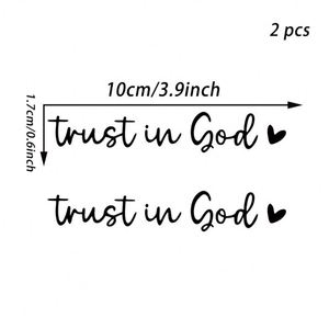 Pegatina de Vinilo para Espejo Retrovisor de Coche con Frase 'Confía en Dios', Diseño de Pascua, Bendición, Hecho en China - Product Image 5