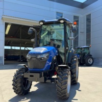 Tracteur agricole à roues certifié CE 50 CV 4x4 avec moteur Stage V et cabine fermée, idéal pour les terres agricoles européennes