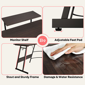 Gran oferta de escritorio de juegos, mesa de juegos de carreras, escritorio de juegos de PC con luz RGB para deportes electrónicos - Product Image 4