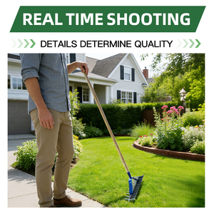Râteau de nivellement professionnel pour pelouse, outils agricoles, râteaux de nivellement en métal pour jardin, terrain de golf, avec manche en bois - Product Image 4