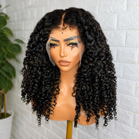 Perruques ELI HAIR en cheveux humains, perruque Lace Front à boucles birmanes et bouclées rebondissantes, perruque frontale SDD pour femmes noires, double densité