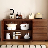 Buffet en bois avec tiroirs et étagères ouvertes, armoire de rangement pour salle à manger pour appareils de cuisine et vaisselle