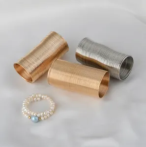 Offre Spéciale 0.6mm or argent doux acier inoxydable mémoire perles fil pour Bracelet fabrication bijoux mémoire fil d'acier fil