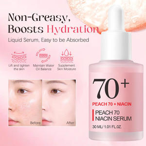 Suero Facial Hidratante y Aclarante Natural con Vitamina C, Minimiza los Poros Opacos, Suero de Niacinamida al 70% con Extracto de Durazno - Product Image 5
