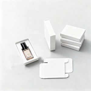 Quick Ship Custom White Cardstock Cosmetic <b>Box</b> Factory Direct <b>Makeup</b> Packaging for Powder Compact and Beauty Products - Product Image 1