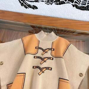 Cape de Invierno para Niñas, Abrigo de Punto Cálido y Bonito para Exteriores, Capa Infantil - Product Image 2