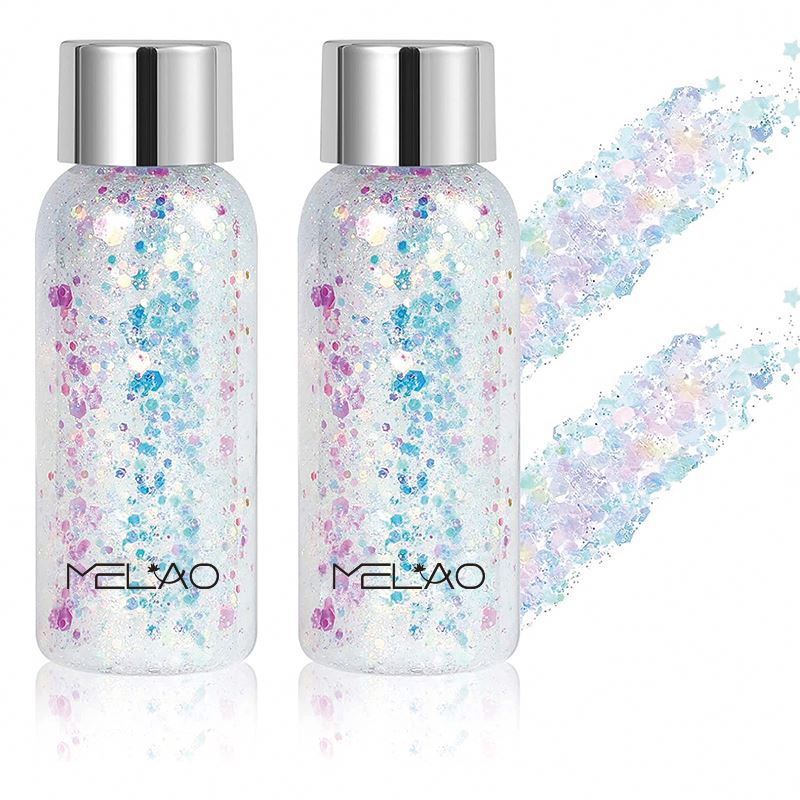Горячая Распродажа, частная торговая марка, натуральные меняющиеся красочные лазерные блестки, блеск для лица, макияжа и тела