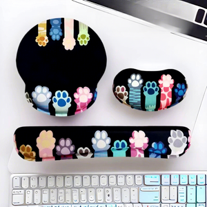 Ergonomische toetsenbord polsteun muismat set schattige cartoon memory foam muismat set voor kantoor gaming groothandel - Product Image 4