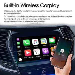 8GB+128GB GPS Navigation <b>Android</b> 13 AI Voice Car Radio Stereo for Hyundai Santa Fe 3 2013-2016 Wireless CarPlay Multimedia Video - Product Image 4