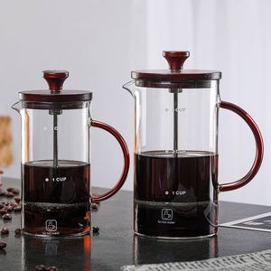 Cafetera Francesa de Vidrio Borosilicato Transparente Resistente al Calor de Alta Calidad, Tetera Francesa de 400ml 800ml - Product Image 4