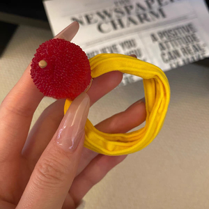 Popular Niche Design Temperament Exquisite Cute Fruit Series Hair Tie Sweet Simple Versatile Women's Hair Ties Fashion Jewelry - Product Image 5