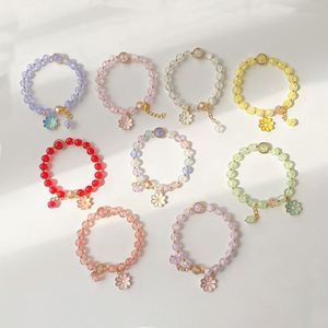 Nueva Pulsera Coreana con Flores de Margarita, Pulsera Bohemia con Cuentas de Cristal Coloridas, Pulsera Elástica Hecha a Mano, Joyería de Moda para Mujer - Product Image 2