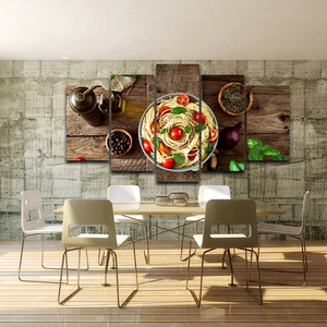 <span class=keywords><strong>Cucina</strong></span> immagine decorazione della parete 5 pezzi cucchiaio Vintage tela Wall Art cibo foto tela murale - Product Image 6