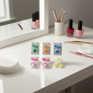 Set di Fiori in Gelatina per Nail Art, 3 Pezzi, Decorazioni per Manicure, Stile Classico in Confezione Bianca Portatile - Product Image 3