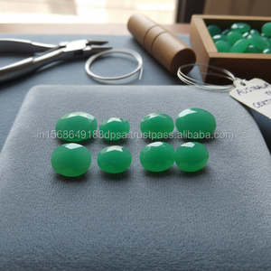 Bulk Lot Natural Green Chrysoprase Oval <b>Rose</b> Cut Gemstone 9x7x4 13x4.50x9.50 MM <b>Top</b> Grade Third Party Certified Australia Loose - Product Image 3