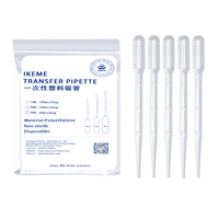 IKEME Lab 1ml 3ml 5ml Pipette graduée en plastique Pipette de transfert Pipette compte-gouttes Pipettes Pasteur en plastique Pipettes de transfert jetables