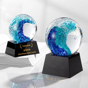 Neues Design Elegante Crystal Trophy Glass Awards Cups Crystal Employee Recognition Awards Team Work Award - Product Image 2