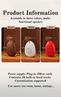 Altavoz Estéreo Portátil Budista con Diseño de Nube Auspiciosa, Mini Altavoz para el Hogar con Carga USB-C, Reproducción en Bucle de 24 Horas, Recargable