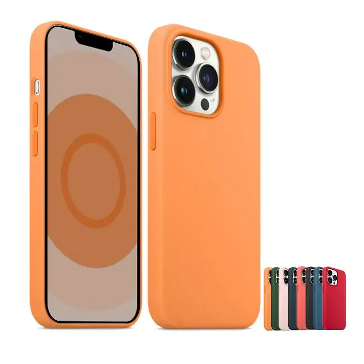 Official Original Liquid Silicone Cover With Logo magsafes Animation Mobile Phone Case For iPhone 14 case 13 12 Mini Pro Max