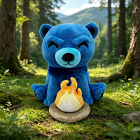 Peluche Blooprint, ours en peluche bleu marine, rembourrage en coton PP, hauteur 31cm-50cm, commande personnalisée disponible, à partir de 14 ans
