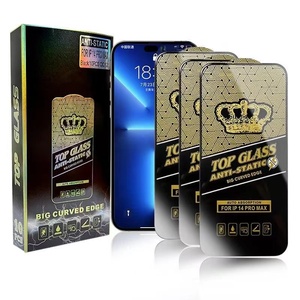 ฟิล์มกระจกนิรภัยแบบโค้งมนขอบใหญ่ ป้องกันไฟฟ้าสถิต <span class=keywords><strong>ราคา</strong></span>โรงงาน สำหรับ <span class=keywords><strong>iPhone</strong></span> 14 Pro Max 7 8 SE Plus 15 12 - Product Image 2
