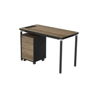 Bureau d'ordinateur compact et moderne avec armoire, de 4 pieds, pour maison, bureau d'affaires
