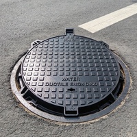Couvercle de regard rond en fonte ductile solide de qualité municipale pour le Moyen-Orient, EN124 D400, charge lourde, pour appel d'offres gouvernemental