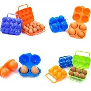 2/4/6/12 Grids Portable Outdoor Camping Picnic Eggs Boxes Case Egg Storage Box Home Kitchen Organizer Egg Holder Container Case