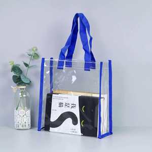 Bolsa de Mano Transparente de PVC Impermeable para Verano, con Cierre de Cremallera y Bolsillo Interior, Logotipo Personalizado Impreso, para Viajes y Playa - Product Image 3