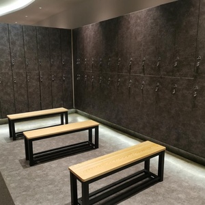 Casillero de gimnasio público de <span class=keywords><strong>10mm</strong></span> y 12mm, cubículos de partición de inodoro, <span class=keywords><strong>tablero</strong></span> laminado compacto de resina de melamina fenólica impermeable HPL - Product Image 3