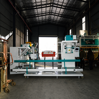 Machine d'emballage de granulés avec scelleuse thermique et machine à coudre les sacs, double station, pour scellage thermique des sacs PE et couture des sacs tissés