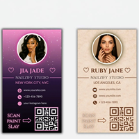 Cartes d'instructions personnalisées de luxe pour emballages d'ongles, cartes de remerciement imprimées pour ongles avec enveloppe pour entreprises de manucure